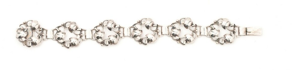 Vintage SCANDINAVIAN Modernist JOHN L Lauritzen DENMARK STERLING Silver BRACELET